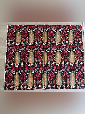 RARE alexander henry fabric la virgencita 2011 black cotton virgin mary floral